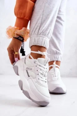 Big Star Shoes Buty Sportowe Big Star*Damskie Sneakersy Buty Sportowe Big Star JJ274579 Białe