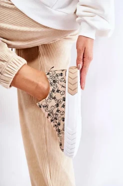 Damskie Boto Damskie Sneakersy Buty Sportowe W Print Beżowe Awersa