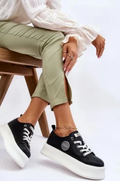 Damskie GOE Damskie Sneakersy Buty Sportowe JJ2N4127 Czarne