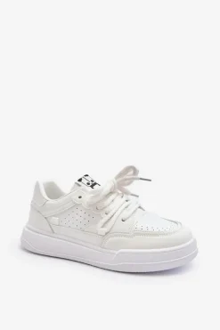 Discount Boto Damskie Sneakersy Eko Skórzane Białe Avanalis Biały