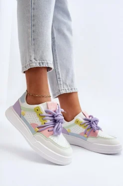 Best Boto Damskie Sneakersy Eko Skórzane Multikolor Avanalis Wielokolorowy