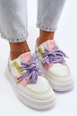 Best Boto Damskie Sneakersy Eko Skórzane Multikolor Avanalis Wielokolorowy