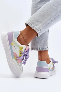 Best Boto Damskie Sneakersy Eko Skórzane Multikolor Avanalis Wielokolorowy