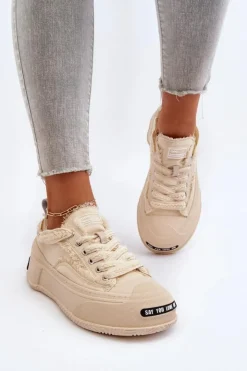 Damskie GOE Damskie Sneakersy NN2N4060 Beżowe