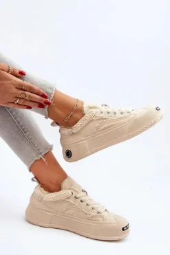 Damskie GOE Damskie Sneakersy NN2N4060 Beżowe