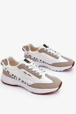 Big Star Shoes Sneakersy Damskie*Damskie Sneakersy Memory Foam System Big Star LL274957 Białe