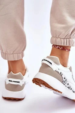 Big Star Shoes Sneakersy Damskie*Damskie Sneakersy Memory Foam System Big Star LL274957 Białe