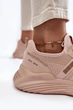 Damskie Big Star Shoes Damskie Sneakersy Memory Foam System Big Star KK274348 Różowe