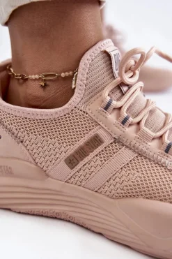 Damskie Big Star Shoes Damskie Sneakersy Memory Foam System Big Star KK274348 Różowe