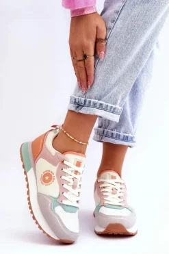 Online Big Star Shoes Damskie Sneakersy Memory Foam System Big Star LL274542 Multikolor