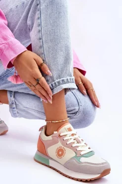 Online Big Star Shoes Damskie Sneakersy Memory Foam System Big Star LL274542 Multikolor