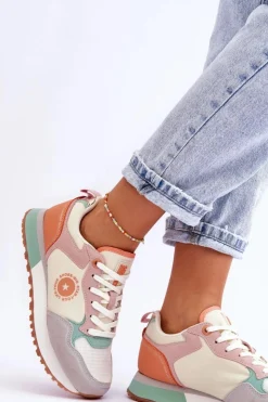 Online Big Star Shoes Damskie Sneakersy Memory Foam System Big Star LL274542 Multikolor