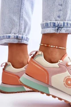 Online Big Star Shoes Damskie Sneakersy Memory Foam System Big Star LL274542 Multikolor