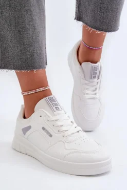 Big Star Shoes Buty Sportowe Big Star|Sneakersy Damskie*Damskie Sneakersy Memory Foam System Big Star NN274A483 Białe