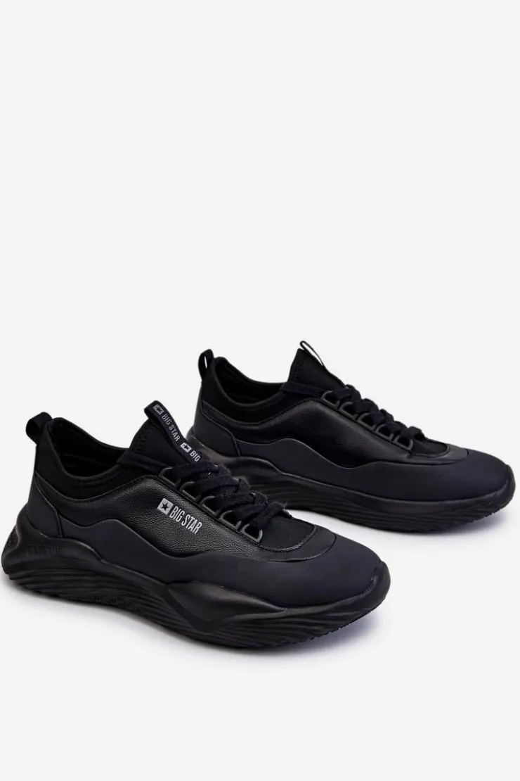 Big Star Shoes Buty Sportowe Big Star|Sneakersy Damskie*Damskie Sneakersy Memory Foam System Big Star LL274419 Czarne