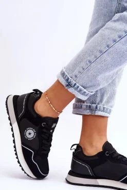 Big Star Shoes Buty Sportowe Big Star|Sneakersy Damskie*Damskie Sneakersy Memory Foam System Big Star LL274541 Czarne