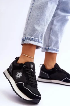 Big Star Shoes Buty Sportowe Big Star|Sneakersy Damskie*Damskie Sneakersy Memory Foam System Big Star LL274541 Czarne