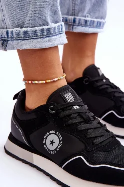 Big Star Shoes Buty Sportowe Big Star|Sneakersy Damskie*Damskie Sneakersy Memory Foam System Big Star LL274541 Czarne