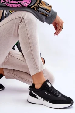 Sale Big Star Shoes Damskie Sneakersy Memory Foam System Big Star LL274956 Czarne