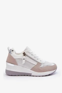 Outlet Boto Damskie Sneakersy Na Koturnie Wielobarwne Sivan