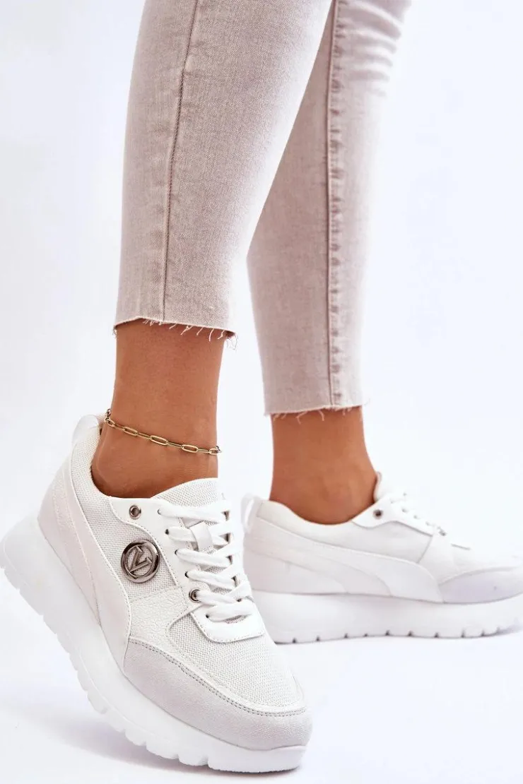 Damskie Buty damskie Vinceza Damskie Sneakersy Na Platformie Białe Chana