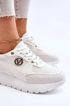 Damskie Buty damskie Vinceza Damskie Sneakersy Na Platformie Białe Chana