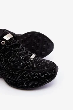 Sale GOE Damskie Sneakersy Na Platformie JJ2N4058 Czarne