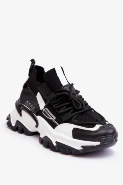 Damskie Boto Damskie Sneakersy Skarpetkowe Wsuwane Czarne Keaton