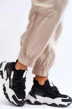 Damskie Boto Damskie Sneakersy Skarpetkowe Wsuwane Czarne Keaton