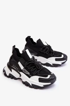 Damskie Boto Damskie Sneakersy Skarpetkowe Wsuwane Czarne Keaton