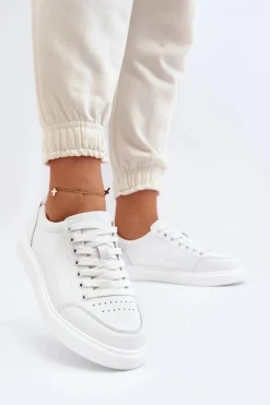 Discount Buty damskie Vinceza Damskie Sneakersy Skóra Naturalna Białe Dimpna