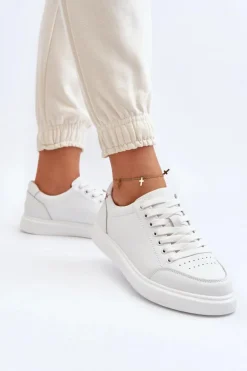 Discount Buty damskie Vinceza Damskie Sneakersy Skóra Naturalna Białe Dimpna