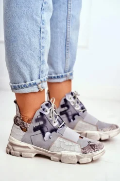 Damskie Maciejka Damskie Sneakersy Skórzane 04423-13