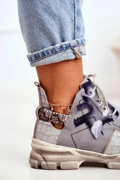 Damskie Maciejka Damskie Sneakersy Skórzane 04423-13