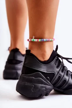 Boto Sneakersy Damskie*Damskie Sneakersy Sportowe Buty Czarne Azella