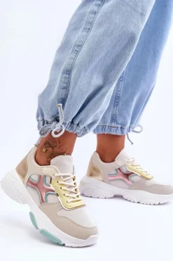 Boto Sneakersy Damskie*Damskie Sneakersy Sznurowane Multikolorowe Cortes Wielokolorowy