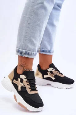 Damskie Boto Damskie Sneakersy Sznurowane Czarne Cortes