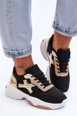 Damskie Boto Damskie Sneakersy Sznurowane Czarne Cortes