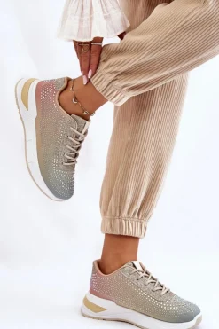 Boto Buty Sportowe Na Platformie|Sneakersy Damskie*Damskie Sneakersy Z Cyrkoniami Multikolor Raiden
