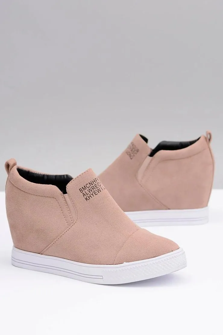 Boto Sneakersy Damskie*Damskie Snekersy Trampki Lu Boo Wsuwane Beżowe Kaori