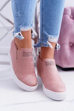 Clearance Boto Damskie Snekersy Trampki Lu Boo Wsuwane Różowe Kaori