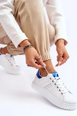 Damskie Boto Damskie Sportowe Buty Biało-Niebieskie Be First!