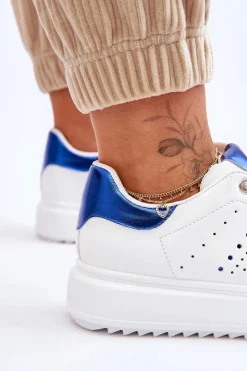 Damskie Boto Damskie Sportowe Buty Biało-Niebieskie Be First!