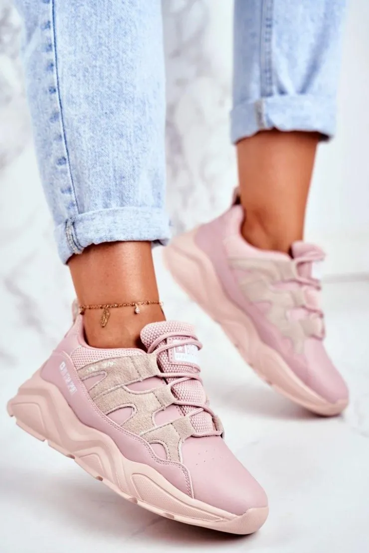 Discount Big Star Shoes Damskie Sportowe Buty Big Star Różowe GG274637