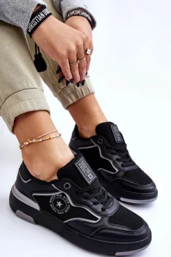 Sale Big Star Shoes Damskie Sportowe Buty Big Star LL274443 Czarno-Szare