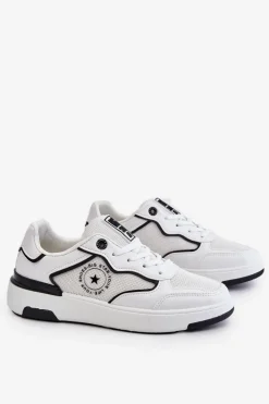 Damskie Big Star Shoes Damskie Sportowe Buty Big Star LL274440 Biało-Czarne