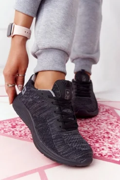 Damskie Evento Damskie Sportowe Buty Comfort Foam Czarne Long Distance