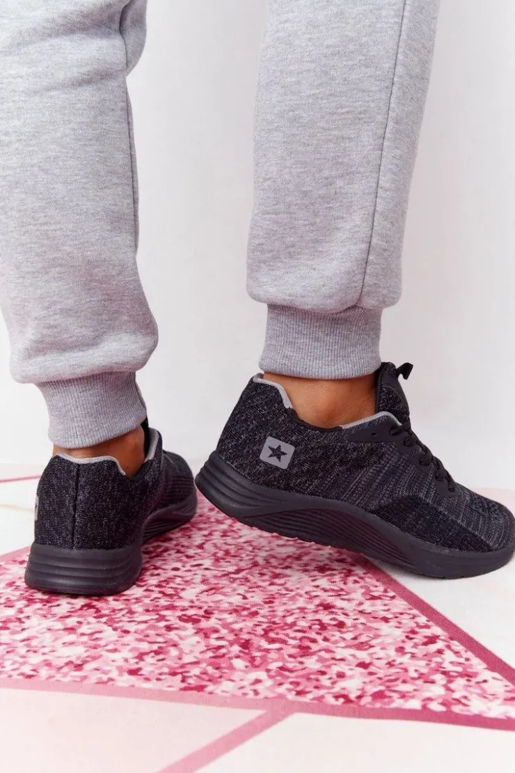 Damskie Evento Damskie Sportowe Buty Comfort Foam Czarne Long Distance