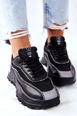 Discount Cross Jeans Damskie Sportowe Buty II2R4018C Czarne Czarny