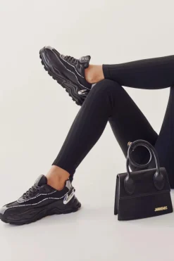 Discount Cross Jeans Damskie Sportowe Buty II2R4018C Czarne Czarny